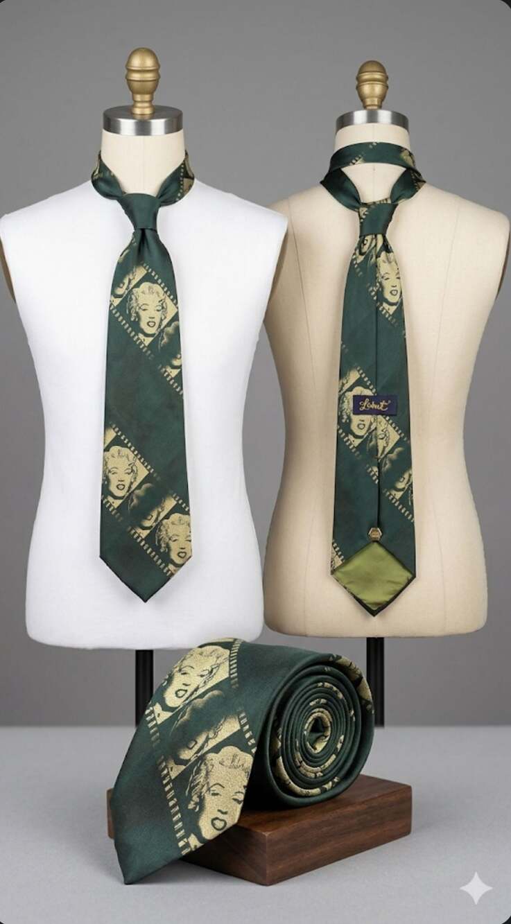 Vintage Liebert Marilyn Monroe Film Strip Print Necktie